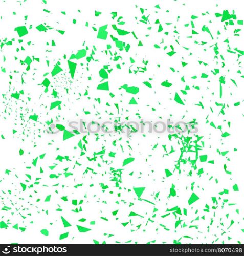 Green Confetti Isolated on White Background. Set of Particles.. Green Confetti. Set of Particles.