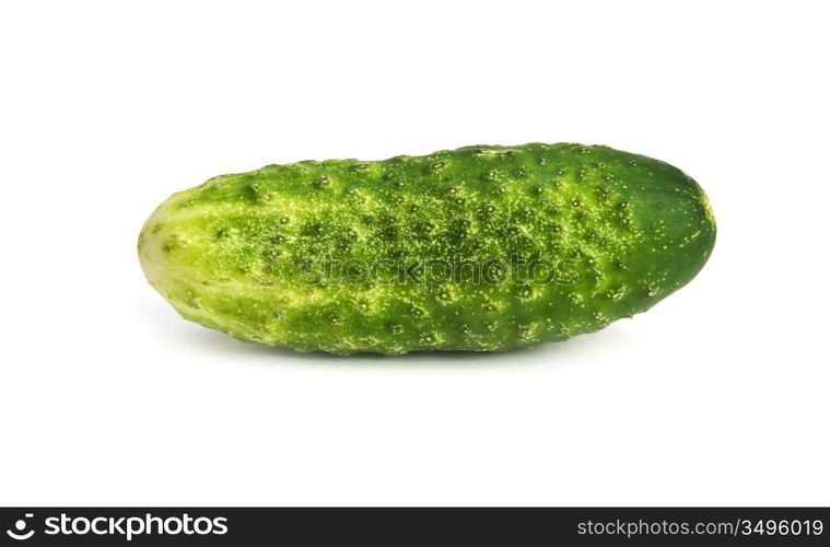 green cucumber isolated on white background