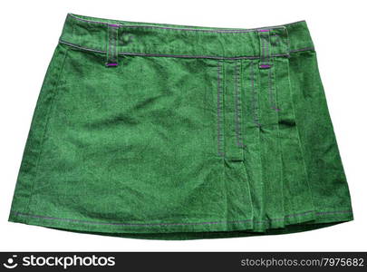 Green denim skirts