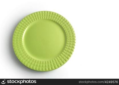 Green dinner plate