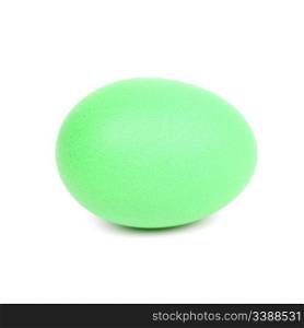 green easter egg isolated on white background