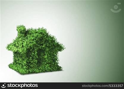 Green energy house concept - 3d rendering