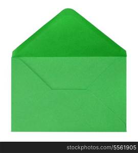 green envelope isolated on white background