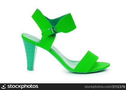 Green Female shoes in fashion concept