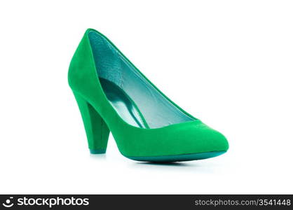 Green Female shoes in fashion concept