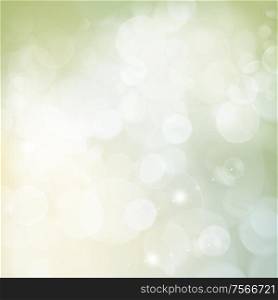 Green Festive background with white light beams