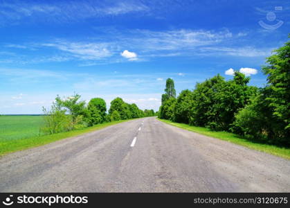 green field and along road