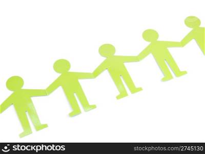 green figures representing people connected, concept for social networking