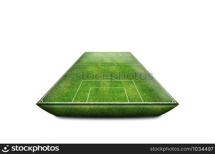 Green Football Stadium field 3D isolate