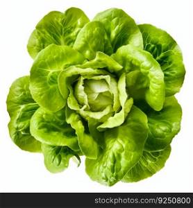 Green fresh lettuce. Illustration Generative AI
