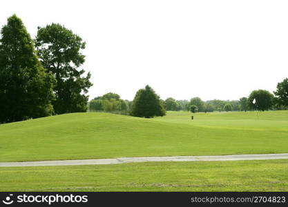 Green Golf grass landscape in Texas leisure sport outdoor