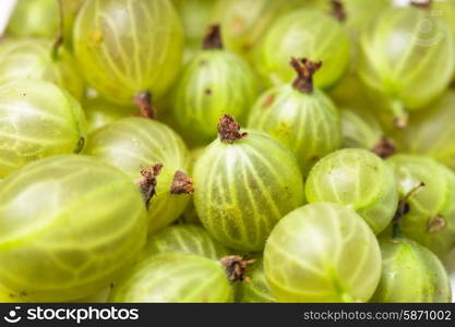 Green gooseberry. Green gooseberry as a background close up