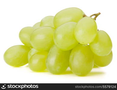 Green grape bunch isolated on white background cutout