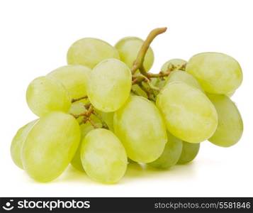 Green grape bunch isolated on white background cutout