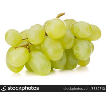 Green grape bunch isolated on white background cutout