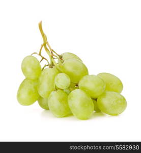 Green grape bunch isolated on white background cutout