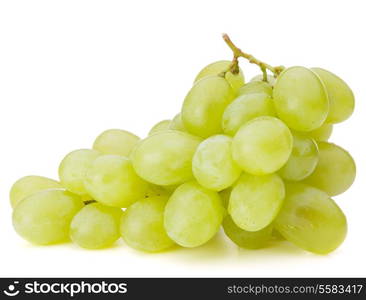 Green grape bunch isolated on white background cutout