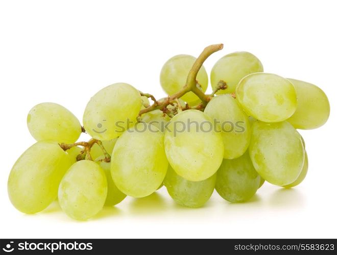 Green grape bunch isolated on white background cutout