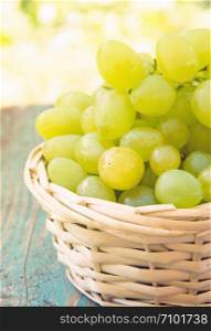 Green grapes in the bowl