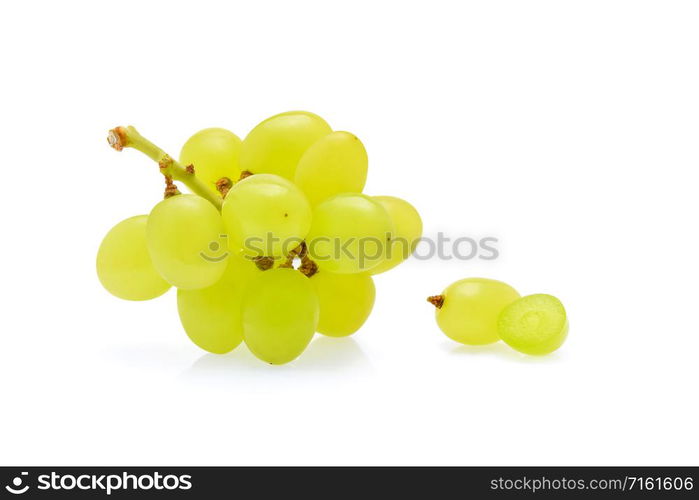 green grapes isolated on white background