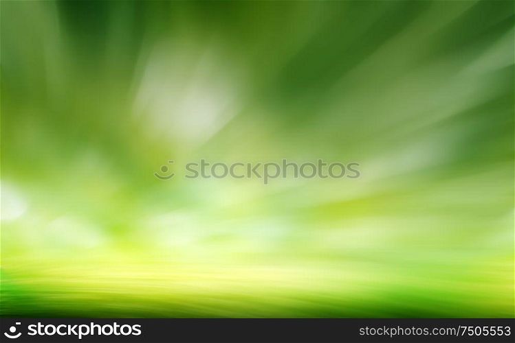 Green grass motion blur natural background. Summer