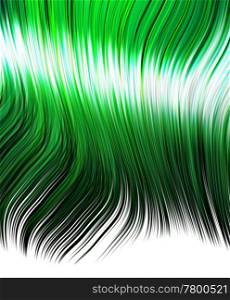 green hair. a large image of green hair in a anime or shouji style