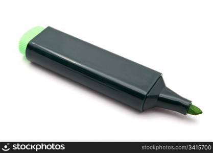 Green highlighter isolated on white background