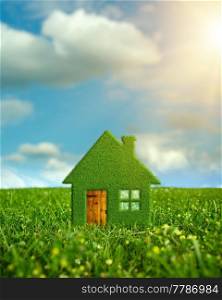 Green House. Abstract energy savings and eco construction backgrounds