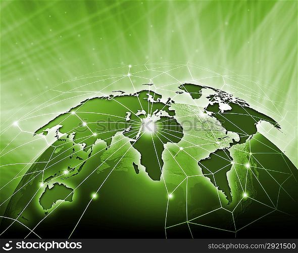 Green image of globe