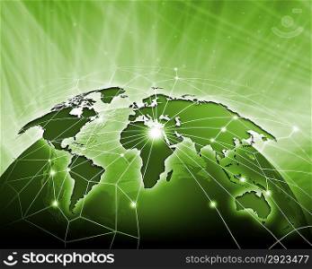 Green image of globe