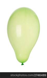 green inflatable balloon isolated on white background