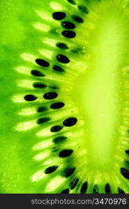 green kiwi slice macro close up