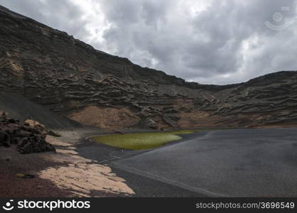 Green Lake Lanzarote famous for being the only green lake