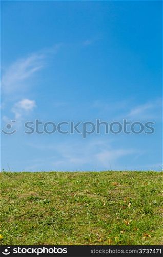 Green landscape with the sky for relax