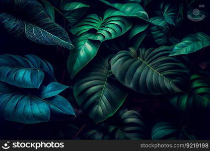 Green Leaf Background.  Generative AI 