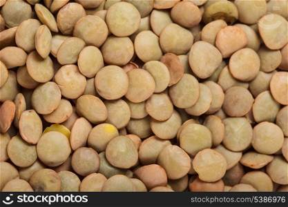 green lentils heap closeup as a background
