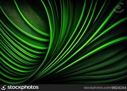 Green lines abstract background Illustration Generative AI