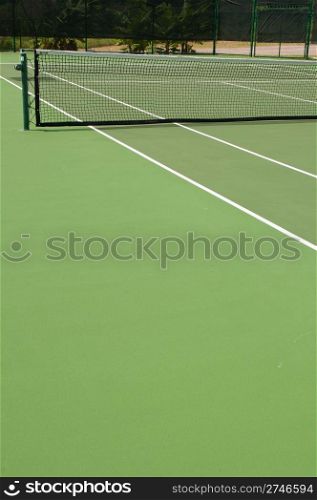 green modern hardcourt tennis