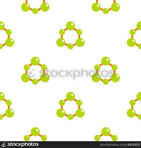 Green molecule structure pattern seamless flat style for web vector illustration. Green molecule structure pattern flat