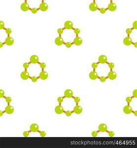 Green molecule structure pattern seamless flat style for web vector illustration. Green molecule structure pattern flat
