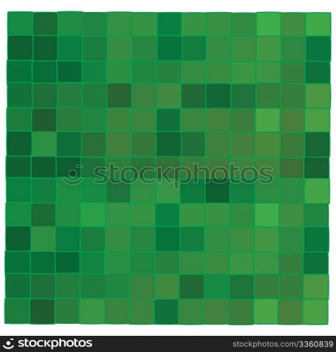 Green mosaic background illustration, vector art