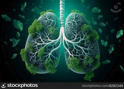 Green nature lungs. Oxygen plant. Generate Ai. Green nature lungs. Generate Ai