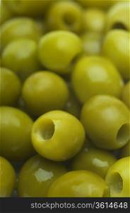 Green olives, close-up