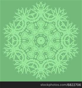 Green Ornamental Line Pattern. Endless Texture. Oriental Geometric Ornament. Green Oriental Geometric Ornament
