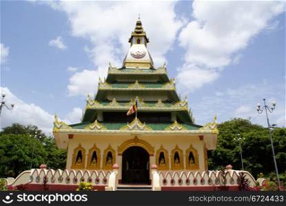 Green pagoda in Mingun, Mandalay, Myanmar