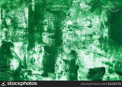 green paint on the wall