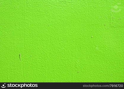 Green painted metal surface closeup as background