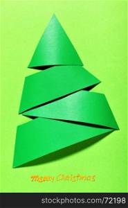 Green paper Christmas tree