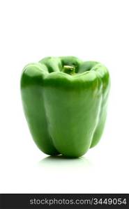 green paprika isolated on white