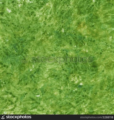 green patchy watercolor painted abstract on white artist canvas, self made by photographer